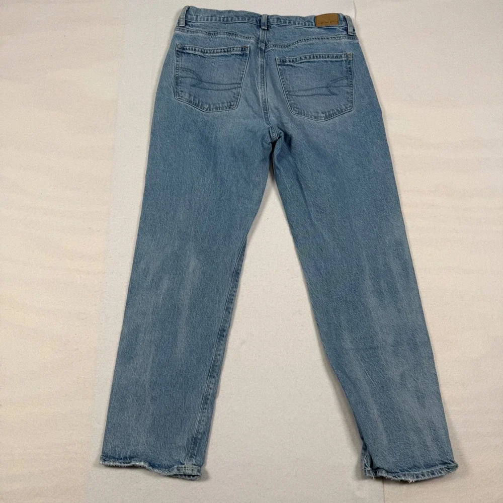 American Eagle Super High-Rise Ankle Straight Jeans Light Wash Womens 6 Regular - Picture 7 of 10